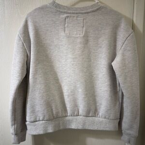 Superdry Gray Sweatshirt with Blue and Yellow Logo